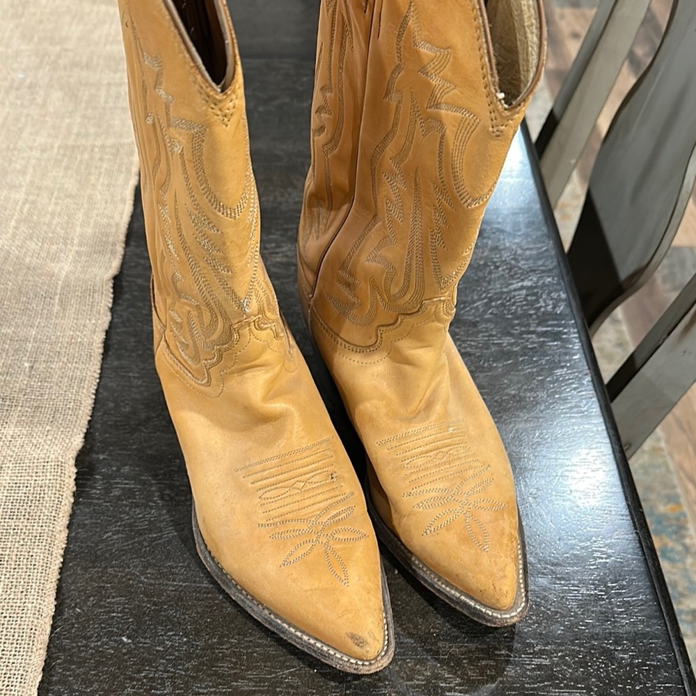 Tan Western Leather Boots